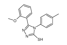5-(2-甲氧基苯基)-4-(4-甲基苯基)-4H-1,2,4-噻唑-3-硫醇结构式