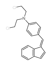 N,N-bis(2-chloroethyl)-4-(inden-1-ylidenemethyl)aniline结构式
