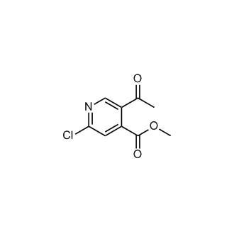 5-乙酰-2-氯异烟酸甲酯结构式