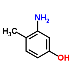 3-氨基-4-甲基苯酚结构式