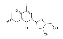 5-fluoro-1-[(2R,4S,5R)-4-hydroxy-5-(hydroxymethyl)oxolan-2-yl]-3-(2-oxopropyl)pyrimidine-2,4-dione结构式