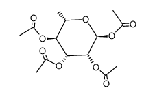 L-Mannopyranose, 6-deoxy-, tetraacetate结构式