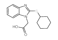 [2-(环己基硫代)-1H-苯并咪唑-1-基]-乙酸结构式