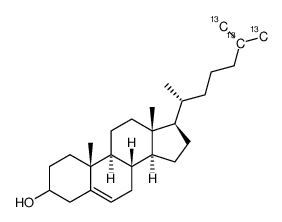 胆固醇-25,26,27-13C3结构式