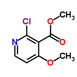 2-氯-4-甲氧基吡啶-3-羧酸甲酯结构式