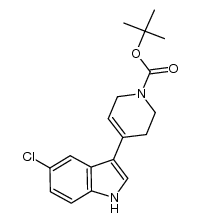 4-(5-chloro-1H-indol-3-yl)-3,6-dihydro-2H-pypidine-1-carboxylic acid tert-butyl ester结构式