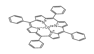 (5,10,15,20-tetraphenylporphyrinato)cobalt(III)(1+)结构式