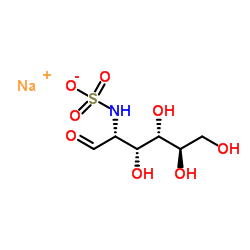 Sodium 2-deoxy-2-(sulfonatoamino)-D-glucose structure