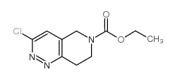 6-N-乙氧甲酰-3-氯-7,8-二氢-5H-吡啶并[4,3-c]吡嗪结构式