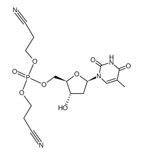 thymidine-5'-(bis-2-cyanoethyl)-phosphate Structure