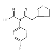 4-(4-fluorophenyl)-3-(thiophen-3-ylmethyl)-1H-1,2,4-triazole-5-thione结构式