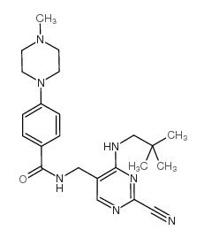 N-[[2-cyano-4-(2,2-dimethylpropylamino)pyrimidin-5-yl]methyl]-4-(4-methylpiperazin-1-yl)benzamide Structure