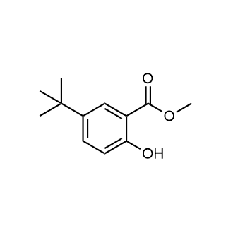 5-(叔丁基)-2-羟基苯甲酸甲酯结构式