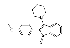 2-(4-methoxyphenyl)-3-piperidin-1-ylindene-1-thione结构式