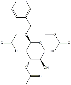 Benzyl α-D-mannopyranoside 2,3,6-triacetate结构式