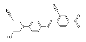 2-Cyano-4-nitro-4'-(N-cyanoethyl-N-hydroxyethyl-amino)-azobenzol结构式