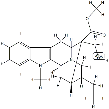 19,20-Dihydro-17-hydroxy-1-methylsarpagane-16-carboxylic acid methyl ester Structure