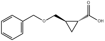 (1R,2R)-2-((苄氧基)甲基)环丙烷-1-羧酸结构式