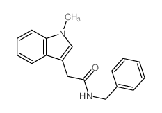1H-Indole-3-acetamide,1-methyl-N-(phenylmethyl)- Structure