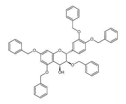 (2R,3S,4S)-2-[3,4-双(苯基甲氧基)苯基]-3,4-二氢-3,5,7-三(苯基甲氧基)-2H-1-苯并吡喃-4-醇结构式
