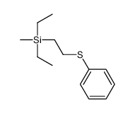 diethyl-methyl-(2-phenylsulfanylethyl)silane Structure