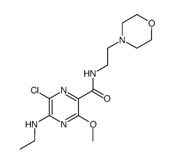 6-chloro-5-ethylamino-3-methoxy-pyrazine-2-carboxylic acid 2-morpholin-4-yl-ethylamide结构式