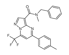 N-benzyl-N-methyl-5-(4-methylphenyl)-7-(trifluoromethyl)pyrazolo[1,5-a]pyrimidine-3-carboxamide结构式