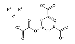 三草酸铁(III)钾三水合物结构式