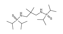 N,N'-1,3-bis(P,P'-diisopropylthiophosphinic)-2,2-dimethylpropylene diamine结构式