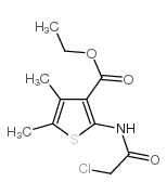 2-(2-氯乙酰基氨基)-4,5-二甲基噻吩-3-羧酸乙酯结构式