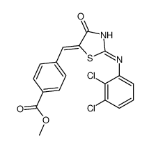 methyl 4-[[2-(2,3-dichloroanilino)-4-oxo-1,3-thiazol-5-ylidene]methyl]benzoate结构式