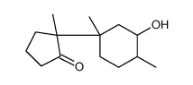 2-(3-hydroxy-1,4-dimethylcyclohexyl)-2-methylcyclopentan-1-one结构式