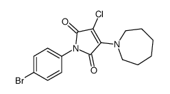 3-(azepan-1-yl)-1-(4-bromophenyl)-4-chloropyrrole-2,5-dione结构式