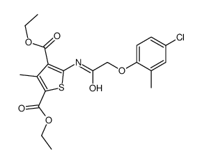 diethyl 5-[[2-(4-chloro-2-methylphenoxy)acetyl]amino]-3-methylthiophene-2,4-dicarboxylate Structure