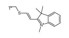 2-(2-ethylsulfanylethenyl)-1,3,3-trimethylindol-1-ium,iodide结构式