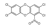 1-硝基-2,3,7,8-四氯二苯并-p-二噁英结构式