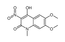 4-hydroxy-6,7-dimethoxy-1-methyl-3-nitroquinolin-2-one Structure