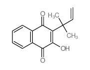 1,4-Naphthalenedione,2-(1,1-dimethyl-2-propen-1-yl)-3-hydroxy- Structure