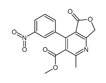 methyl 2-methyl-4-(3-nitrophenyl)-5-oxo-7H-furo[3,4-b]pyridine-3-carboxylate结构式