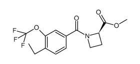 1-(4-ethyl-3-trifluoromethoxybenzoyl)azetidine-2R-carboxylic acid methyl ester结构式
