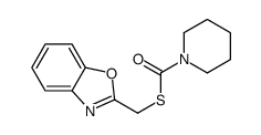 S-(1,3-benzoxazol-2-ylmethyl) piperidine-1-carbothioate结构式