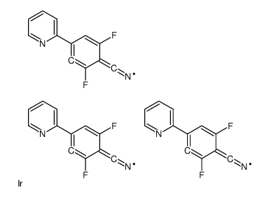 三((3,5-二氟-4-氰基苯基)吡啶)铱结构式