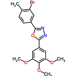 2-(3-Bromo-4-methylphenyl)-5-(3,4,5-trimethoxyphenyl)-1,3,4-oxadiazole Structure