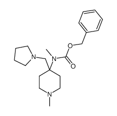 N-METHYL-(1-METHYL-4-PYRROLIDIN-1-YLMETHYL-PIPERIDIN-4-YL)CARBAMICACIDBENZYLESTER结构式
