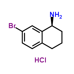 (S)-7-Bromo-1,2,3,4-tetrahydronaphthalen-1-amine hydrochloride Structure