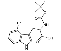 dl-4-bromo-N-(tert-butoxycarbonyl)tryptophan结构式