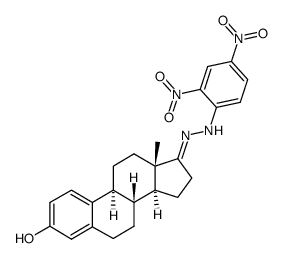 3-Hydroxy-1,3,5(10)-estratrien-17-one 2,4-dinitrophenyl hydrazone结构式