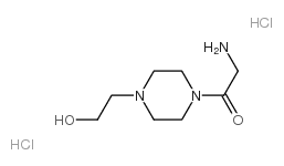 2-氨基-1-[4-(2-羟基-乙基)-哌嗪-1-基]-乙酮二盐酸盐结构式