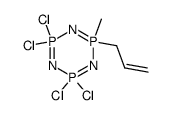 2-allyl-4,4,6,6-tetrachloro-2-methyl-1,3,5,2l5,4l5,6l5-triazatriphosphinine结构式