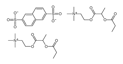 Ethanaminium, 2-(2-(1-oxopropoxy)-1-oxopropoxy)-N,N,N-trimethyl-, 2,6- naphthalenedisulfonate (2:1) Structure